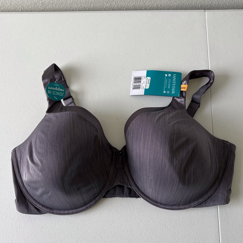 Vanity Fair Illumination Size Bra 40DD Violet Underwire Adjustable Straps NWT - Picture 4 of 9